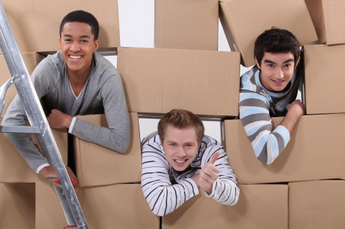 Professional movers coordinating a business relocation timeline in Richmond upon Thames