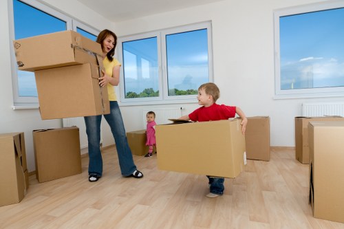 Household packing setup for a Richmond Upon Thames property move