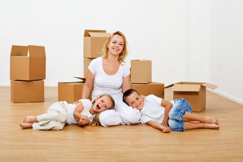 Boxes and furniture loaded into a moving van for a Richmond upon Thames relocation